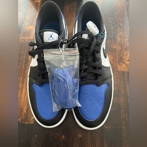 Jordan 1 Low Golf shoes. New with box Size 12. Royal blue white and black.